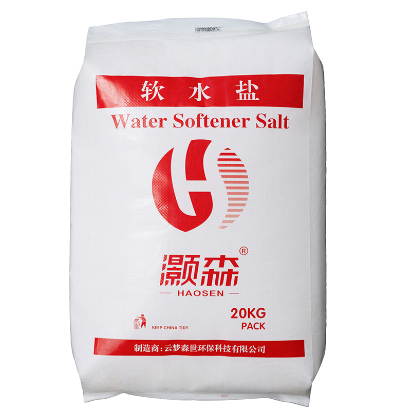How should unused soft water salt be stored?